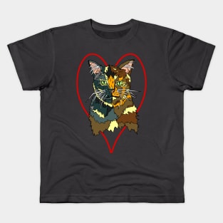 I Love Tortoise Shell Cats Kids T-Shirt